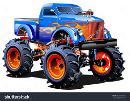 Earth's mightiest heroes' june 12, 2021 an indy darling: Vector Cartoon Monster Truck Eps 10 Separated By Groups And Layers With Transparency Effects For One Click Repaint Auto Tekeningen Monster Trucks Voertuigen