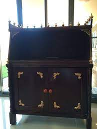 Pooja Mandir Using Ikea Hemnes Bureau Pine Accessories From Bunnings And Golden Spray Paint Pooja Room Design Pooja Room Wood Diy