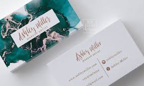 Download and create your own watercolor business cards right now. Watercolor Business Card Emerald Gold Printable Business Card Etsy In 2021 Watercolor Business Cards Painted Business Cards Glitter Business Cards