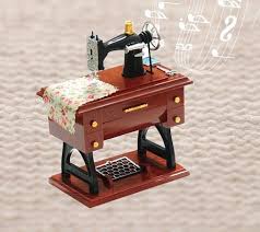 Vintage Mini Sewing Machine Music Box Sartorius Model Musical Toy Decoration Sewing Machine Music Box Vintage Sewing Machine