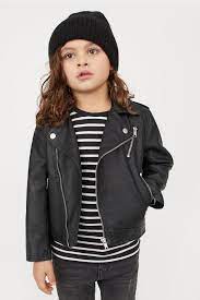 Biker Jacket Black Kids H M Us Biker Jacket Black Kids Jackets
