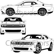 Dodge Challenger 2015 Vector File Etsy 2015 Dodge Challenger Dodge Challenger Challenger