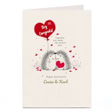 Start making printable anniversary greeting cards for your husband, wife, parents, newlyweds, friends, relatives and more by selecting and saving your favorite designs. Buy Personalised Anniversary Card Perfect Hedgehog Pair For Gbp 1 79 4 99 Card Factory Uk