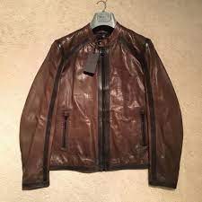 Belstaff Lymington Leather Blouson Jacket Brown Size It 52 Uk 42 Rrp A1295 Mens Outfits Jackets Blouson