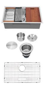 This file includes a collection of free autocad blocks kitchen sinks and dishwashers: 28 Drop Kitchen Sink Sarlai 28 X 22 Kitchen Sink Stainless Steel 16 Gauge Ledge Workstation Sink Drop In Topmount Single Bowl Kitchen Sink Amazon Com