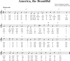 america the beautiful chords lyrics and sheet music for