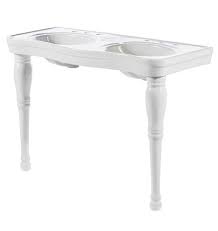 victorian pedestal double sink console