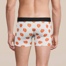 Men S Fun Novelty Peach Emoji Boxer Trunks Pattern Print Manbuns