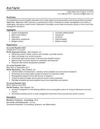 Accounts Payable Specialist Resume - jmckell.Com