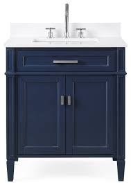 The uniforms proved so popular that the color was eventually adopted by navies around the world. 30 Durand Navy Blue Modern Bathroom Vanity Transitional Bathroom Vanities And Sink Consoles By Chans Furniture Houzz