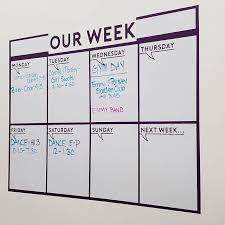 Modern Dry Erase Weekly Week Of Wall Calendar Etsy In 2020 Dry Erase Wall Whiteboard Calendar Dry Erase Planner