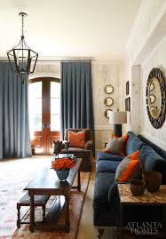 Practically Perfect Blue And Orange Living Room Living Room Orange Navy Living Rooms