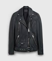 Allsaints Us Womens Eline Oversized Leather Biker Jacket Black Leather Jackets Women Leather Jacket Fur Leather Jacket