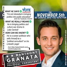 Right-Wing Politician Anthony Granata trying to sneak