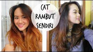 Karena aku sukanya ombre jadi aku hanya mengoleskan setengah rambutku. Tutorial Cara Cat Rambut Sendiri Di Rumah W Full Proses Diy Dye Hair Ashy Color Darken My Ombre Youtube