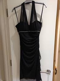 Betsy And Adam By Linda Bernell Black Halterneck Evening Dress Uk Size 8 Dresses Uk Evening Dresses Uk Clothes