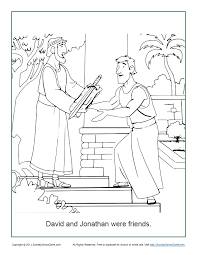 David is crowned king coloring page | free printable coloring pages. David And Jonathan Were Friends Coloring Page Children S Bible Activities Sunday School Activities For Kids