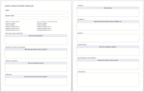 We have collected wide range of briefing note templates, hope these templates will help you. Free Creative Brief Templates Smartsheet