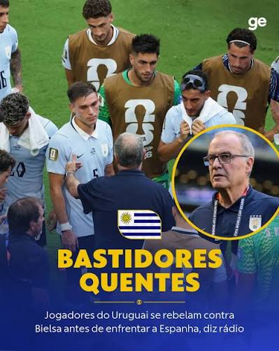CLIMA QUENTE! De acordo com a r&aacute;dio Espectador Deportes, um grupo de  jogadores - incluindo Federico Valverde e o goleiro Rochet - se rebelou  contra o t&eacute;cnico Marcelo Bielsa e pediu que