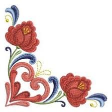 This counted cross stitch pattern of an easy to stitch rosemaling design was created from beautiful artwork copyright of joni prittie. Rosemaling Picture Mat Embroidery Project By Ramona Baird