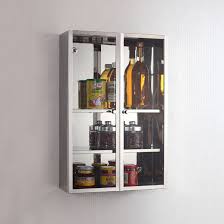 3 door wall storage cabinet. 304 Stainless Steel Kitchen Storage Mirror Cabinet With Glass Doors China Kitchen Ware Storage Cabinet Made In China Com
