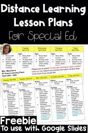 Distance Learning Lesson Plans For Special Ed Miss Ashlee S Class Special Education Lesson Plans Teaching Special Education Education Lesson Plans