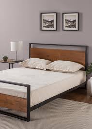 You can simply place the headboard. Zinus Suzanne Metal And Wood Platform Bed With Headboard And Footboard Box Spring Optional Wood Slat Support Queen Goldilocks Effect In 2020 Wood Platform Bed Bed Frame And Headboard Headboards For Beds