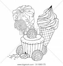 Standard 8.5  x 11″ pages to print and color. Coloring Page Cake Vector Photo Free Trial Bigstock