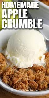 This Apple Crumple Recipe Is Sprinkled With A Delicious Topping Then Baked Until Golden Brown Serve Apple Dessert Recipes Apple Crumble Recipe Crumble Recipe