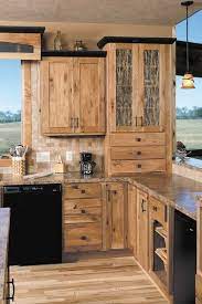 Cabinet door world is the low price leader in unfinished cabinet doors !! Hickory Cabinets Rustic Kitchen Design Ideas Wood Flooring Pendant Lights Rustic Farmhouse Kitchen Rustic Kitchen Cabinets Farmhouse Style Kitchen