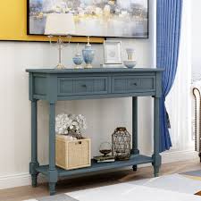 Rosalind Wheeler Wilson 35 43 Console Table Reviews Wayfair Adorable light gray entry table or vanity 15x32, 31 tall.