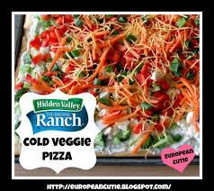 Hidden Valley Ranch Cold Veggie Pizza Recipe Veggie Pizza Cold Veggie Pizza Veggie Pizza Recipe