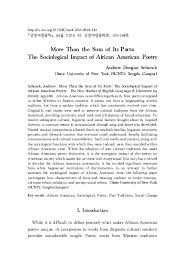 You will pick one of these and write a metaphor poem. Pdf More Than The Sum Of Its Parts The Sociological Impact Of African American Poetry Andrew Schenck Academia Edu