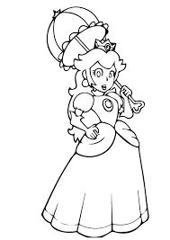 Princess Peach Coloring Pages With Umbrella Easy Cartoon Drawings Spider Coloring Page Princess Drawings