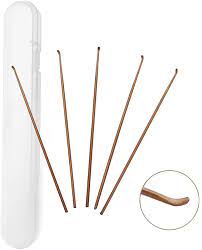 Japan earpicks Bamboo Mimikaki set Soot ear cleaning Earpick stick Spoon  Set of5 | eBay