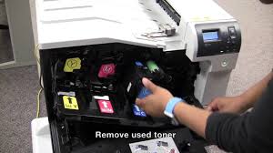 Printer drivers should not be disconcerted with print spoolers, which queue print jobs and send them successively to a printer. Hp M750 Replace Toner Youtube