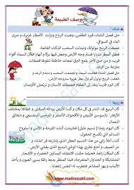 وصف الطبيعة في الفصول الأربعة Madrassatii Com Arabic Alphabet For Kids Learn Arabic Alphabet Learning Arabic
