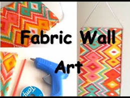 While weavings and other fiber art pieces are usually rectangularly shaped, you can easily switch that up by incorporating. Diy Fabric Wall Art Youtube