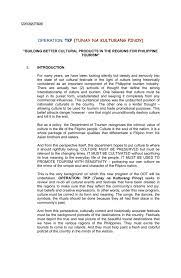 10+ concept proposal examples & samples in pdf. Concept Paper Department Of Tourism