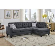 Shop sectional sofas at chairish, the design lover's marketplace for the best vintage and used the furniture equivalent of sunday morning loungewear, the vintage sectional sofa hasn't always. Grey Microfiber Sectionals Free Shipping Over 35 Wayfair