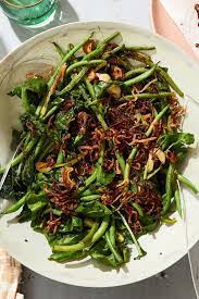 Green Beans And Greens With Fried Shallots Recipe Recipe Shallot Recipes Thanksgiving Recipes Side Dishes Nyt Cooking