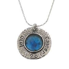 The small pink sapphire enhanced in. Roman Glass Zodiac Necklace Sign Cancer