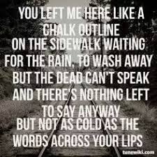 Chalk Outline Three Days Grace Favorite Lyrics Three Days Grace Cool Lyrics
