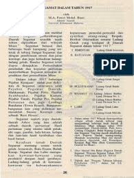 In fact, local folklore says segamat is a derivative of segar amat with the words spoken by bendahara tepok bendahara of sultanate of malacca as he approached segamat river to. Segamat Dalam Tahun 1917