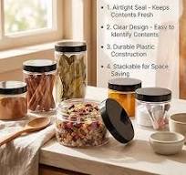 Clear PET Plastic (BPA Free) Refillable 8 Oz / 250ml Empty Cosmetic  Containers Cases with Black Lid for Cream Lotion Bottle All Purpose  Portable ...