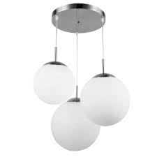 Sold & shipped by unbeatablesale. Luxury Pendant Light With Three Glass Ball Lampshades Joel Meinelampe