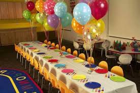 Beautiful Table Decoration For A Kids Birthday Party Decoration Birthday Party Table Decorations Kids Party Tables Birthday Party Tables