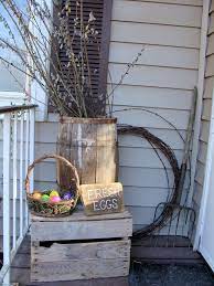 It Is Not Only Important To Decorate The House Within But Also The Front Porch To Bring Easter Porch Decor Easter Front Porch Decor Easter Decorations Outdoor