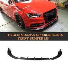 S3 Carbon Fiber Front Bumper Spoiler Lip For For Audi A3 Sline S3 Sedan 4 Door 2014 2015 2016 Notfit A3 Standard Carbon Fiber Spoiler Exterior Accessories Audi