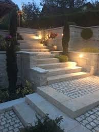 Der Travertin Outdoor Remodel Backyard Makeover Garden Steps